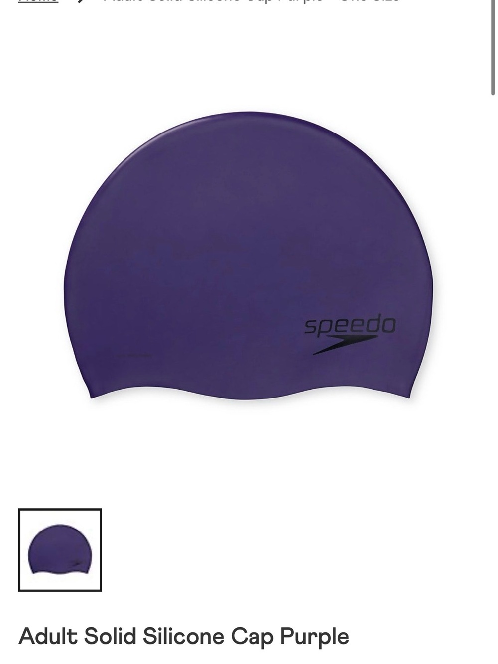 Speedo solid silicon cap os - Picture 3 of 3